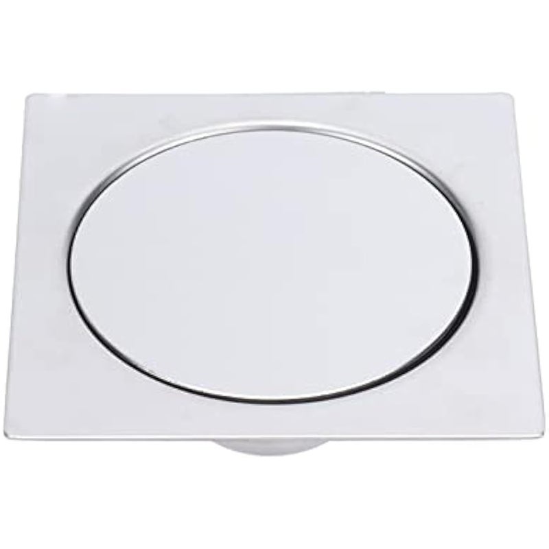 Floor Drain, 10x10cm Pedal Floor Drain Stainless Steel Shower Deodorant Bounce Shower Drain for Bathroom Kitchen - Image 1